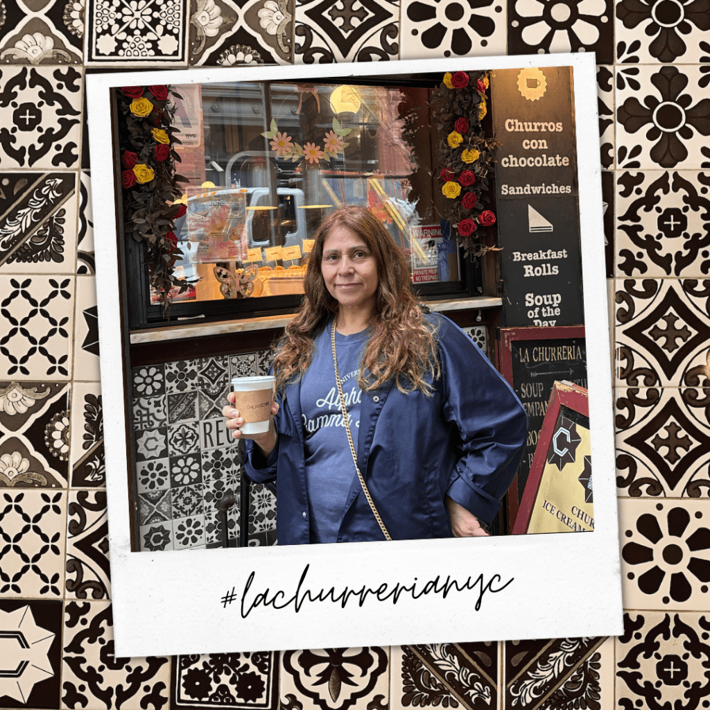 la churreria guest enjoying the best treats of new york city