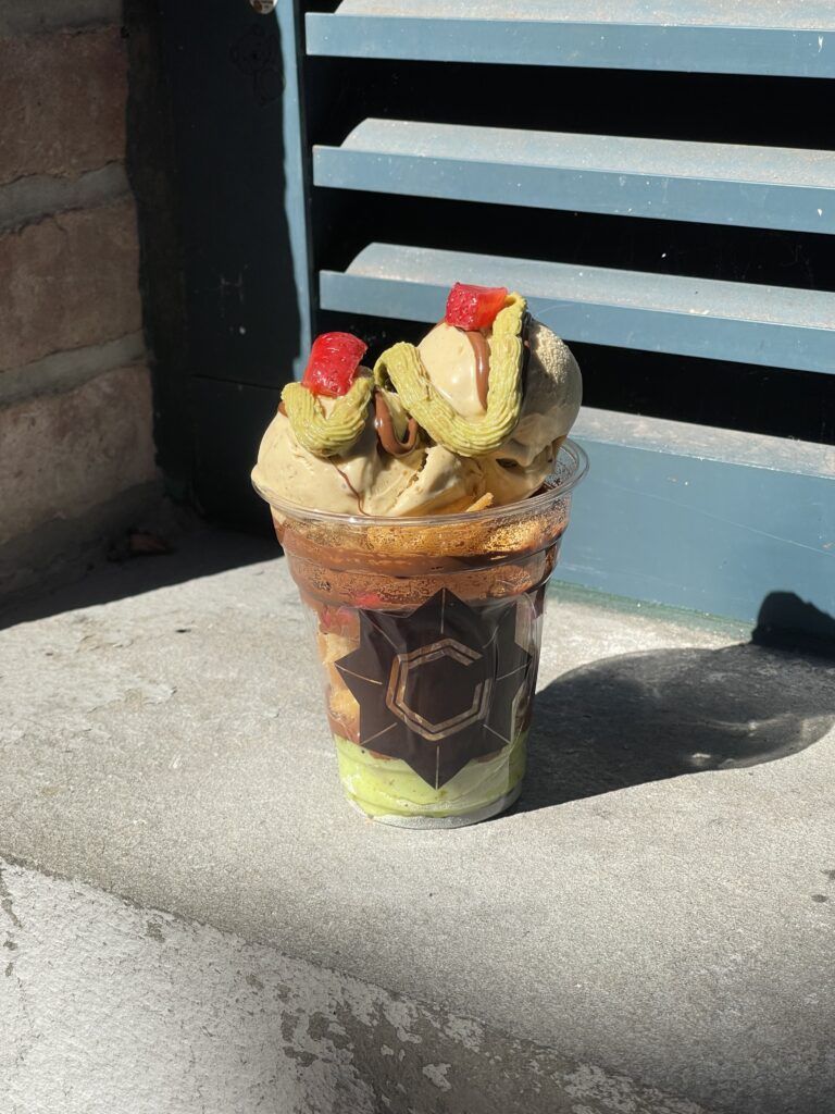 icecream chocolate dubai cup at La Churreria