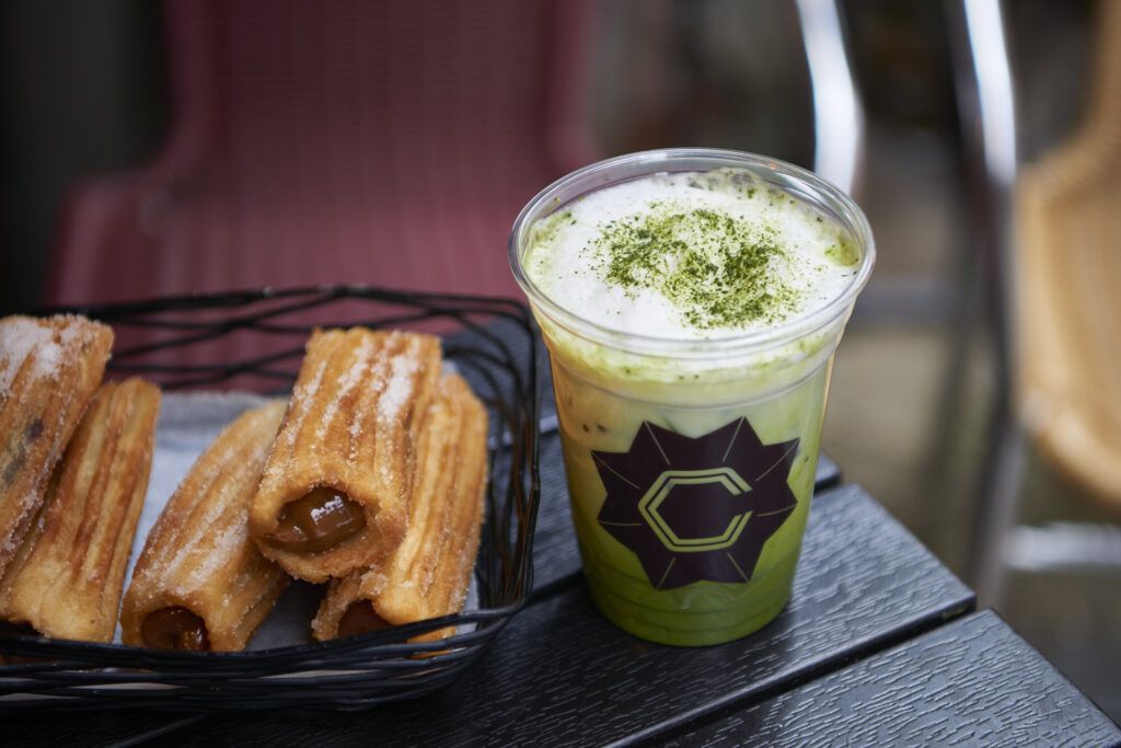 matcha with churros