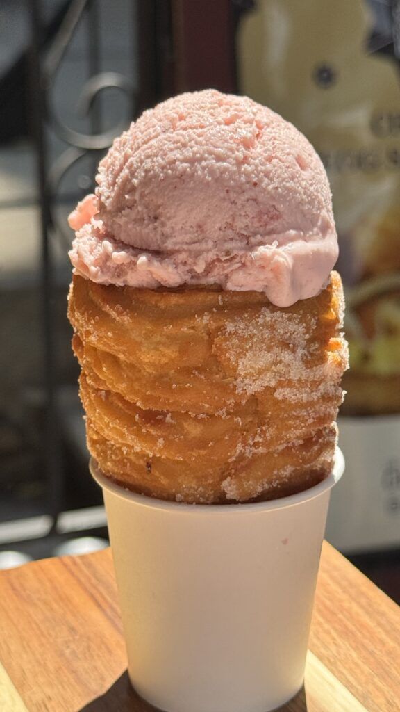 ice cream churro cone