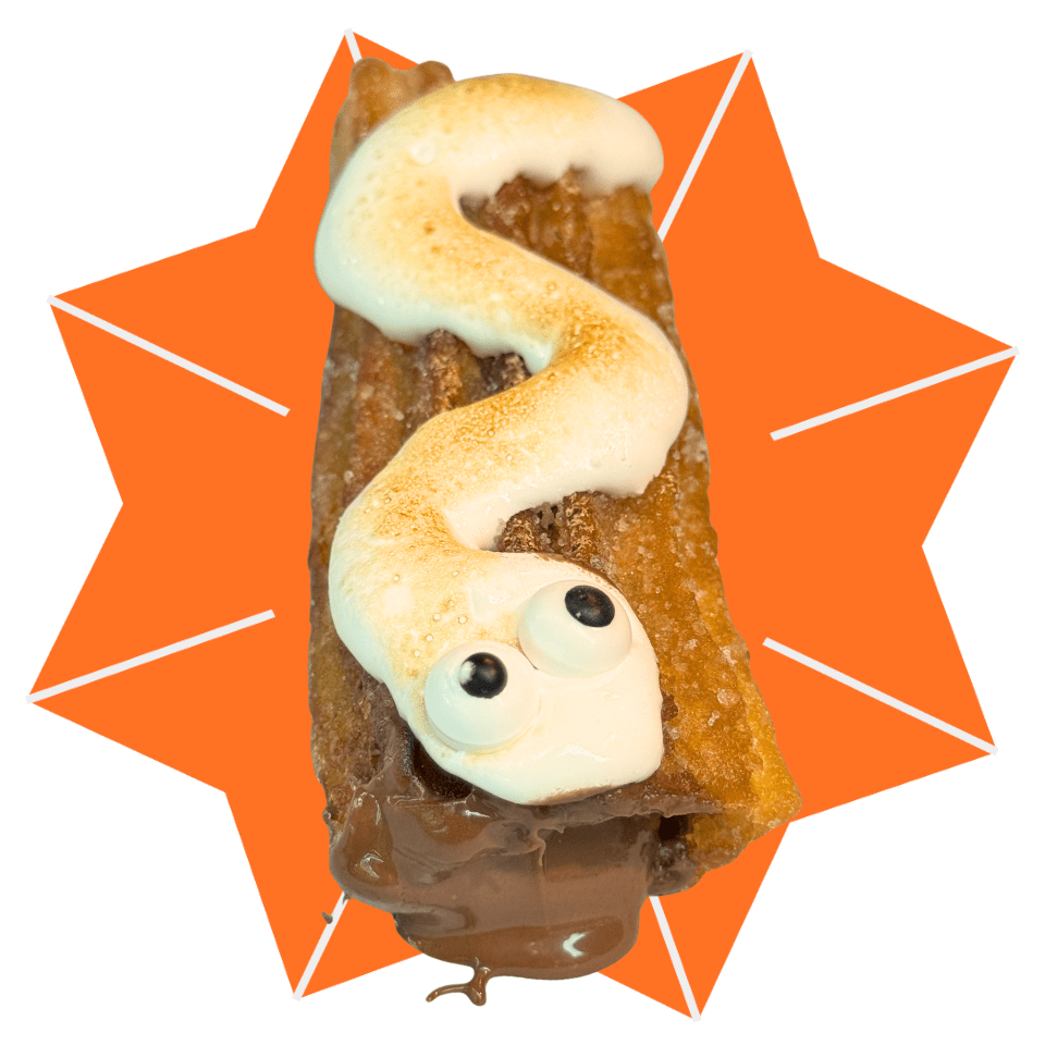 Visual highlight of September’s churro special halloween special stuffed churro